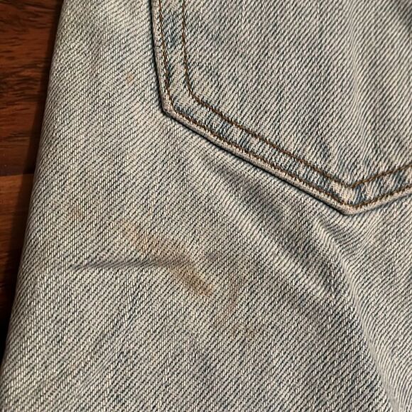 Vintage Guess Blue Distressed Denim Shorts Retro Casual Triangle Guess Pocket - Picture 9 of 13